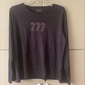 New (w/ one tag) Rhinestone Candy Cane T-Shirt